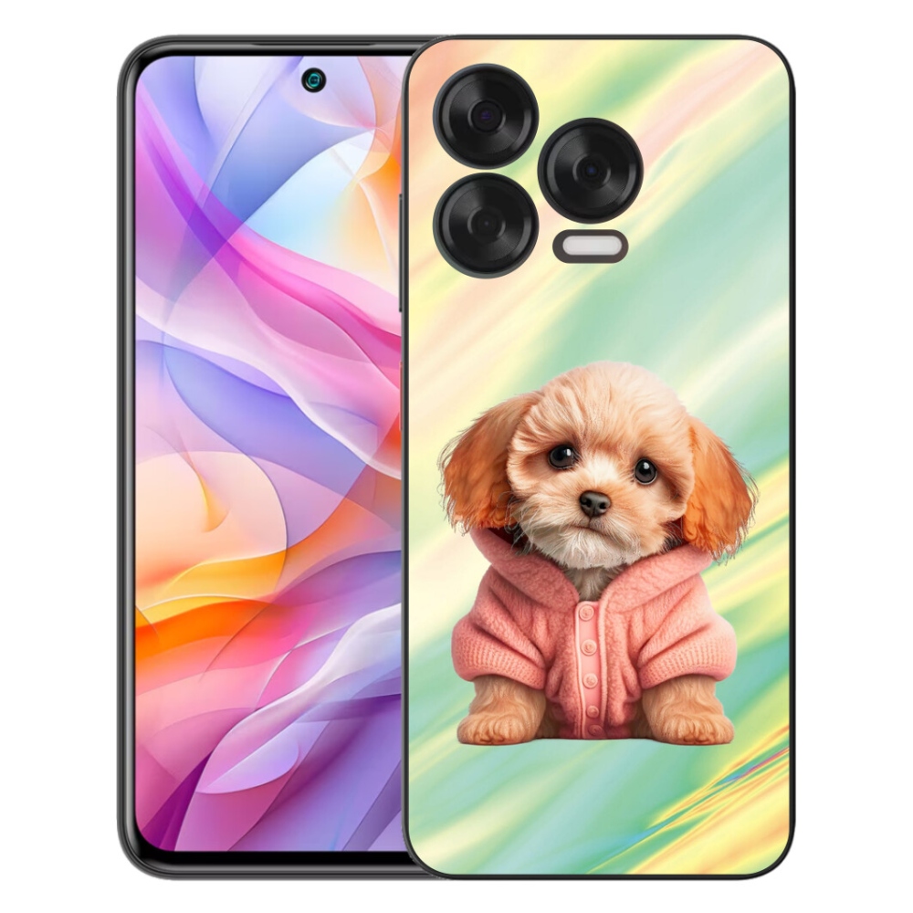 mmCase gél tok a ZTE Blade V70 Vita készülékhez – kiskutya pulóverben
