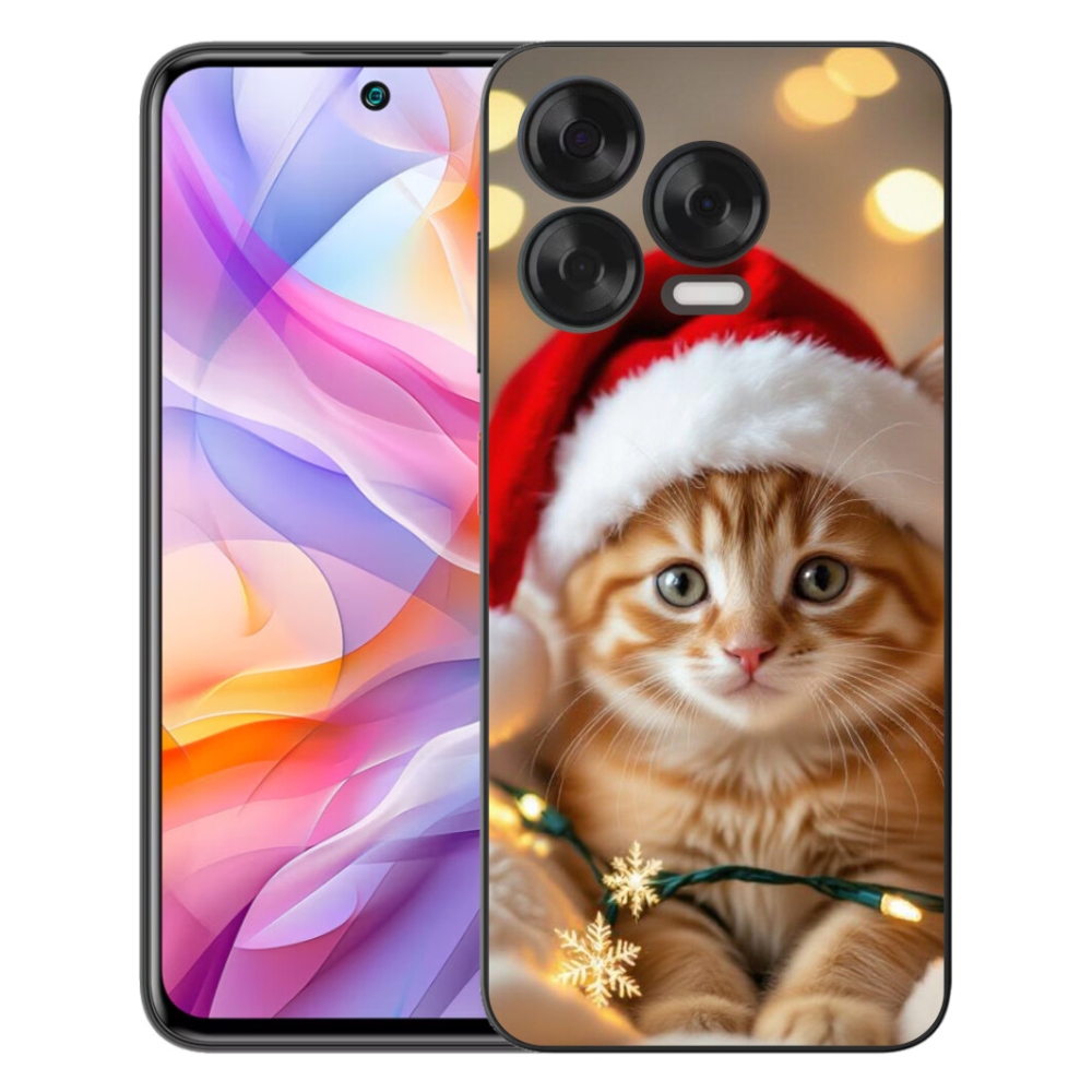 mmCase gél tok a ZTE Blade V70 Vita-hoz – karácsonyi cica