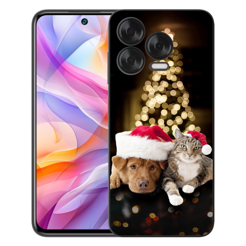 mmCase gél tok a ZTE Blade V70 Vita készülékhez – karácsonyi kutya és macska