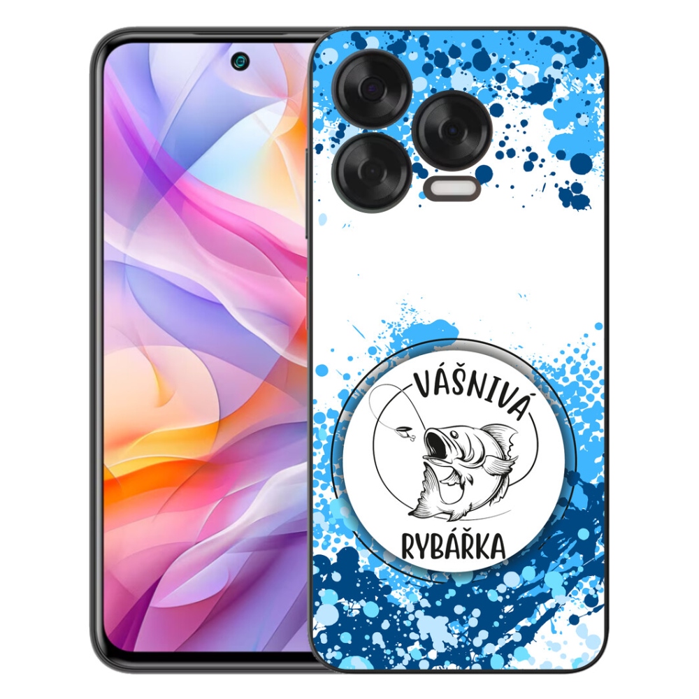 mmCase géltok a ZTE Blade V70 Vita-hoz – szenvedélyes horgász, fehér háttérrel
