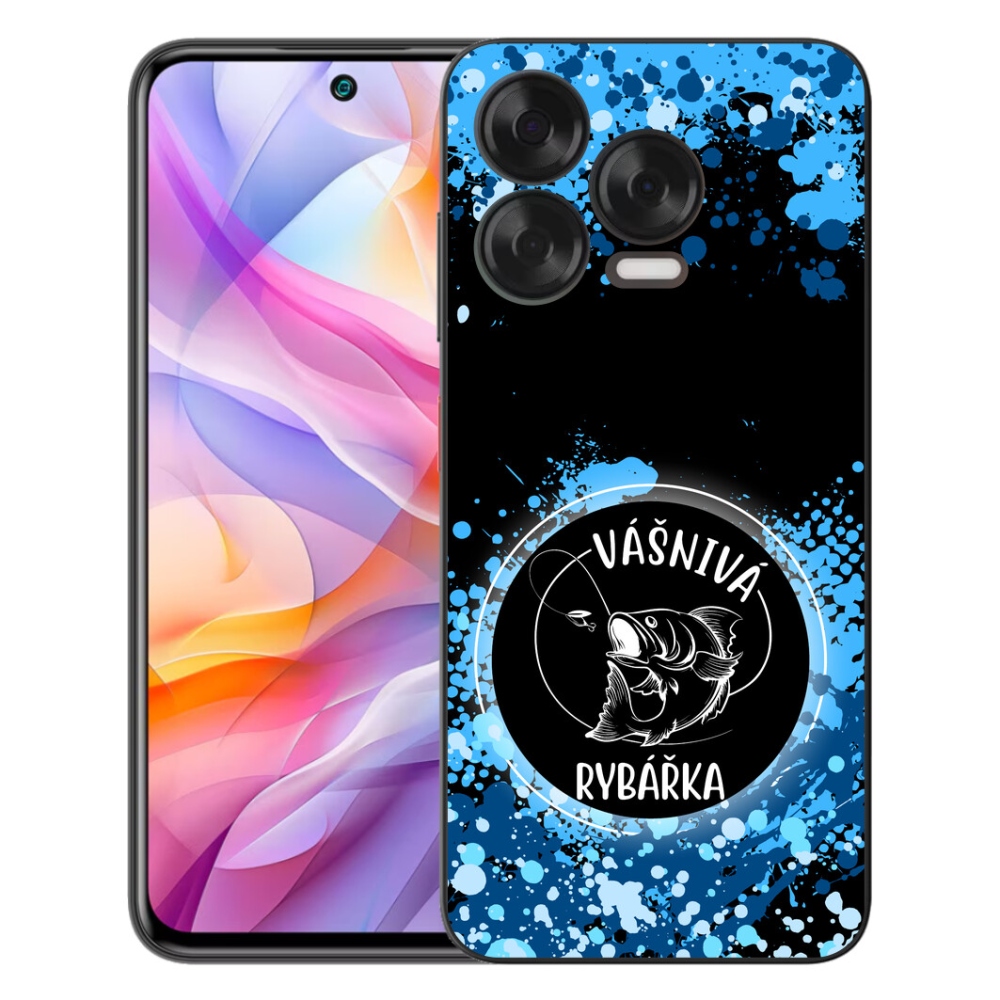 mmCase gél tok a ZTE Blade V70 Vita-hoz – szenvedélyes horgász, fekete háttérrel