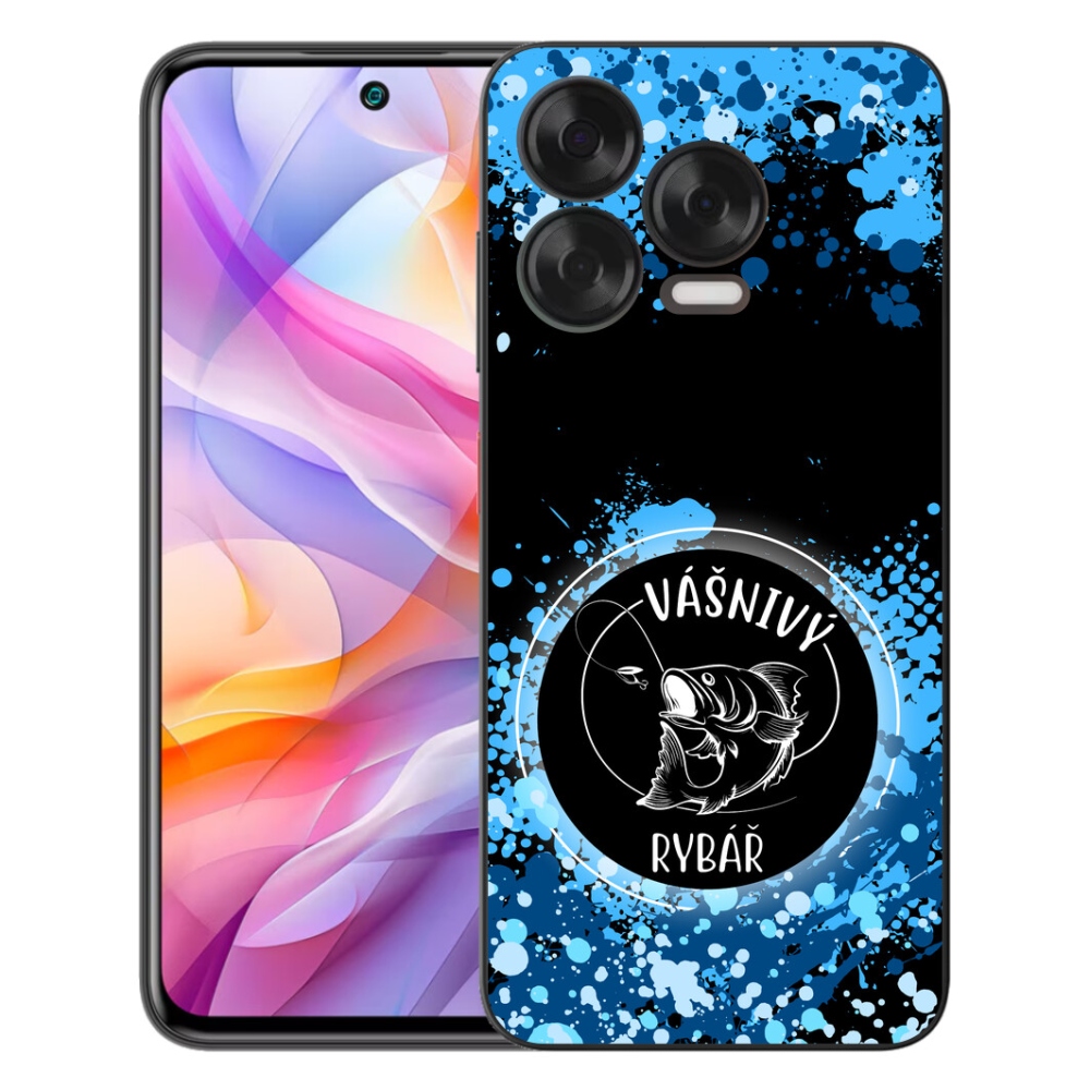 mmCase gél tok a ZTE Blade V70 Vita-hoz – szenvedélyes horgász, fekete háttérrel