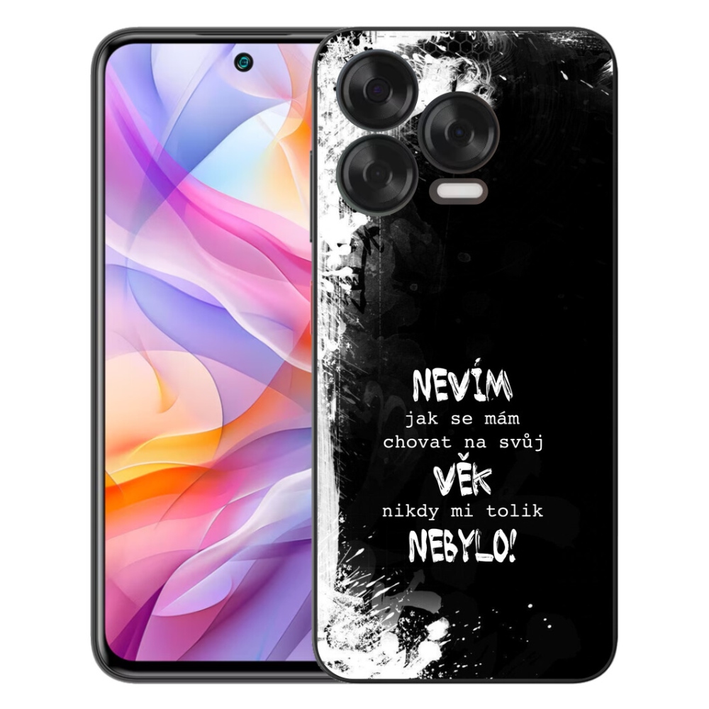 mmCase gél tok a ZTE Blade V70 Vita-hoz – vicces szöveg, 14, fekete háttér