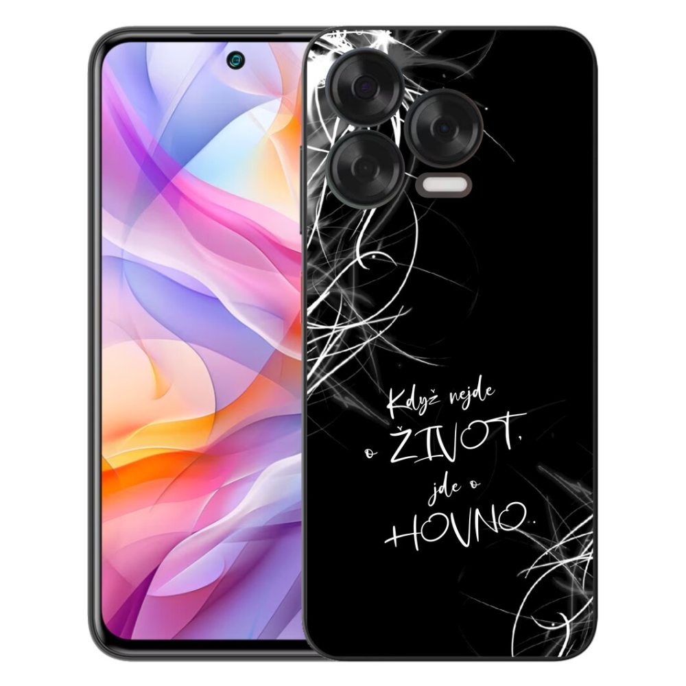 mmCase gél tok a ZTE Blade V70 Vita-hoz – vicces szöveg, 16, fekete háttér