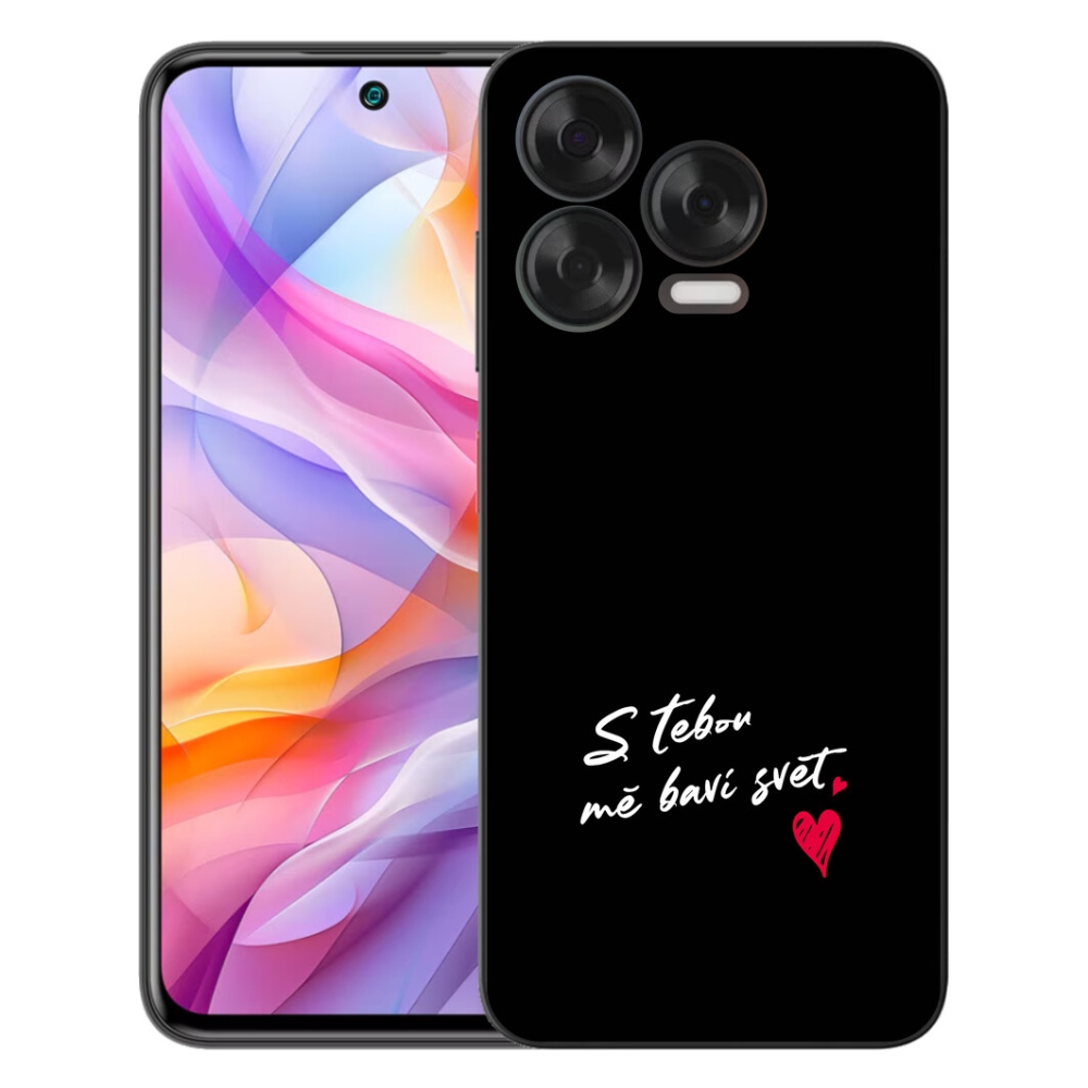 mmCase gél tok a ZTE Blade V70 Vita-hoz – „Szerelmes szöveg 1” fekete háttérrel