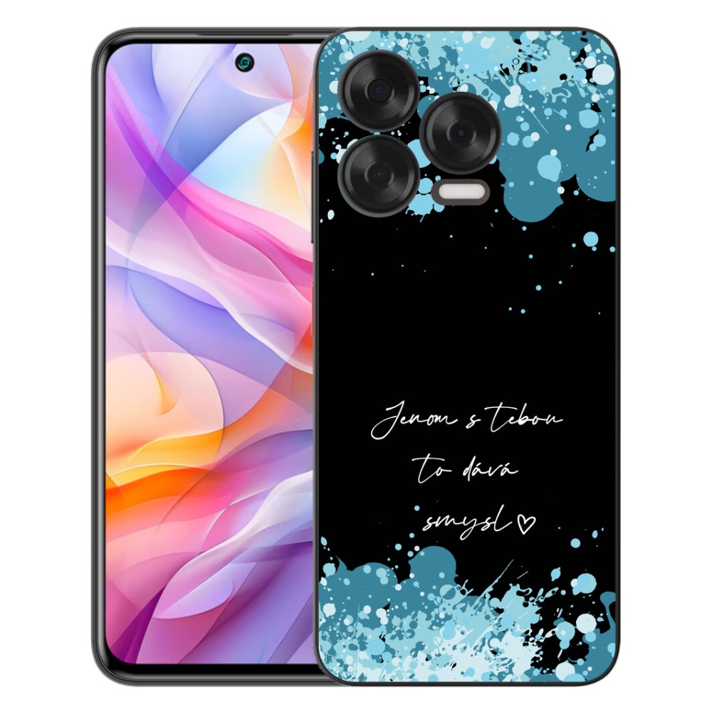 mmCase gél tok a ZTE Blade V70 Vita-hoz – szerelmes felirat fekete háttérrel