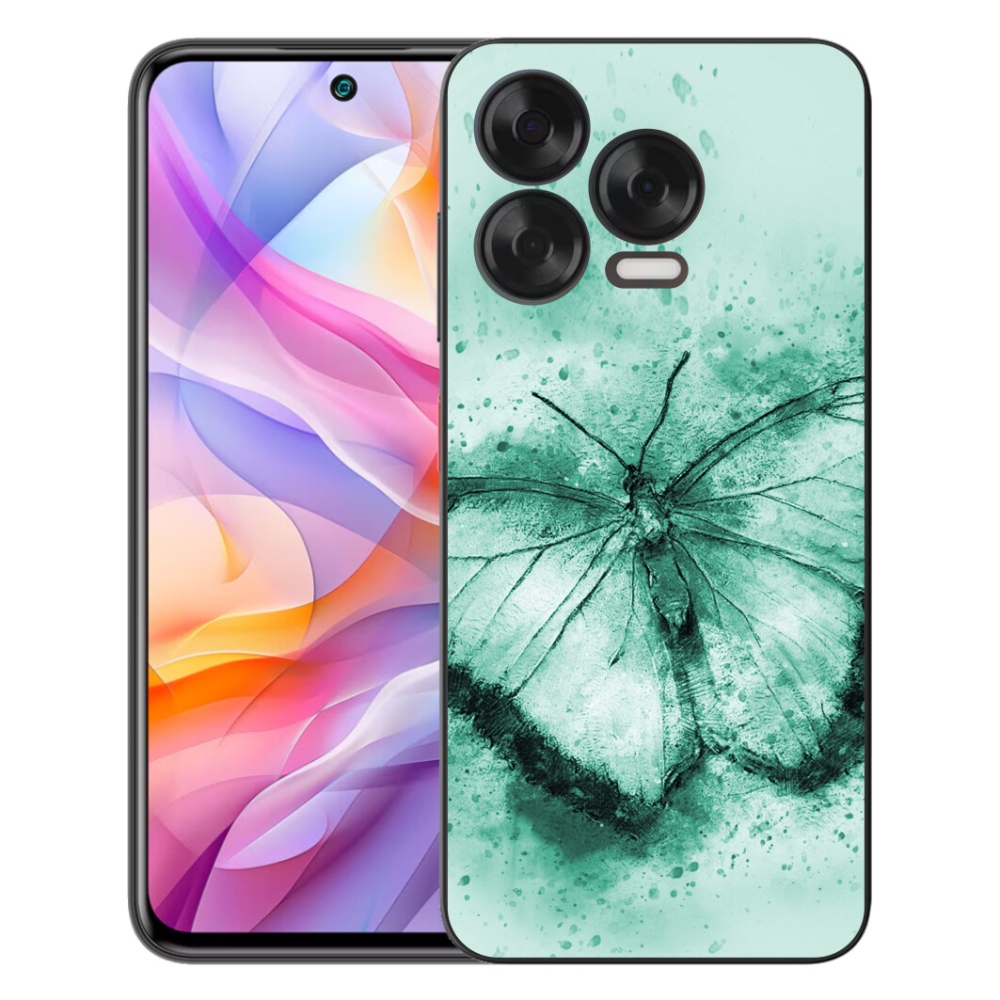 mmCase gél tok a ZTE Blade V70 Vita készülékhez – zöld pillangó