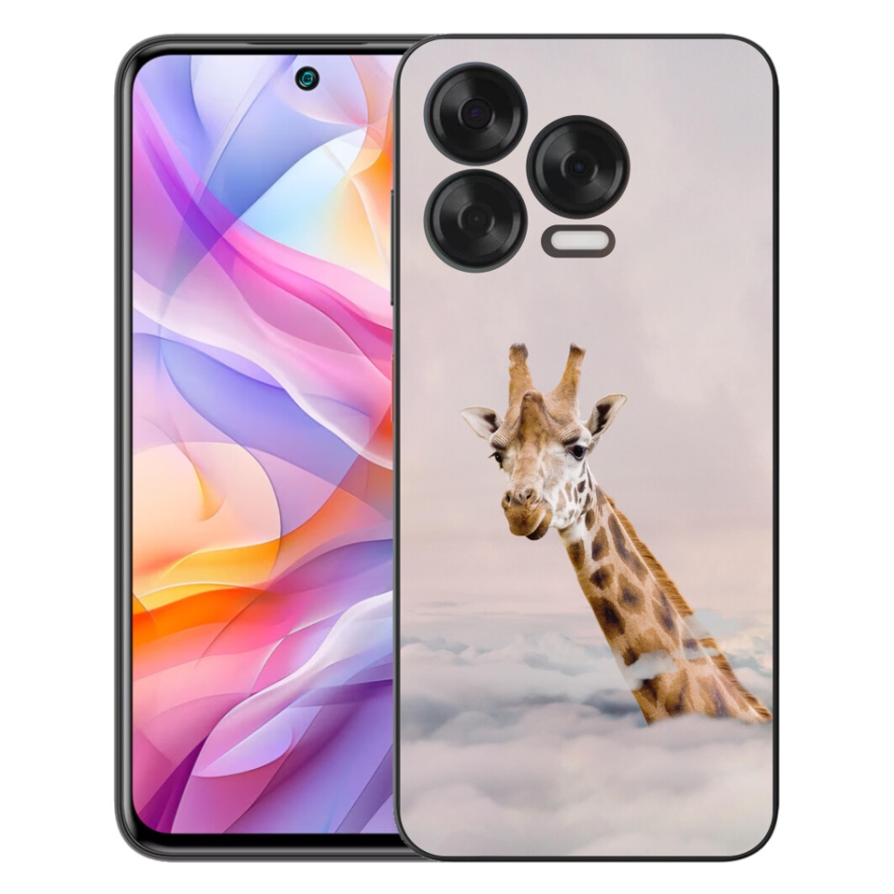 mmCase gél tok a ZTE Blade V70 Vita-hoz – zsiráf a felhők között