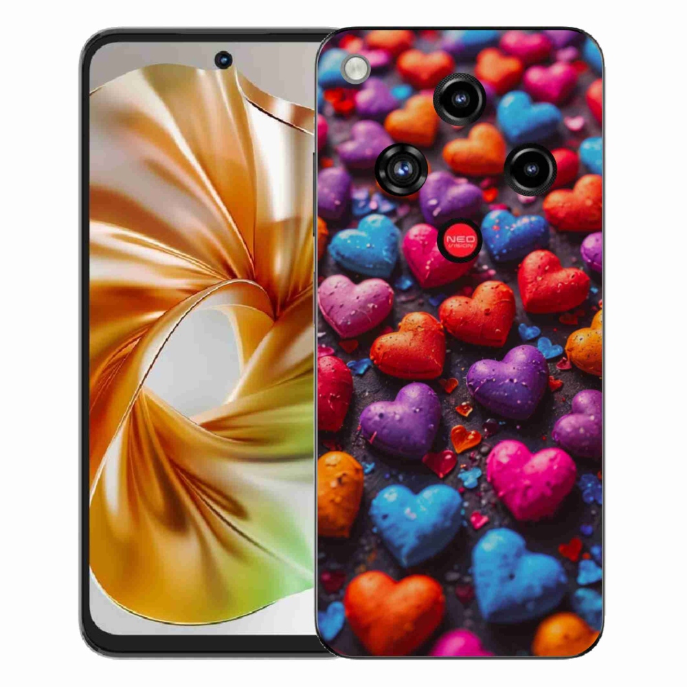 ZTE Nubia Focus 2 zselés tok mmCase - színes szív
