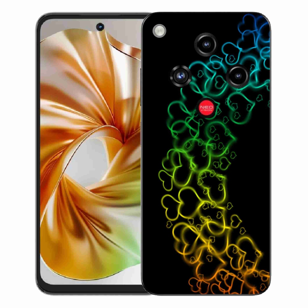 ZTE Nubia Focus 2 zselés tok mmCase - színes szívek