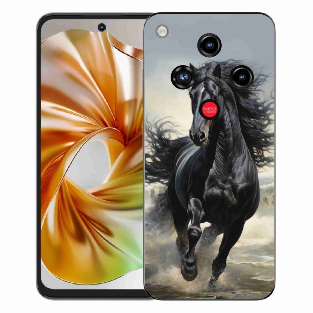 ZTE Nubia Focus 2 zselés borítás mmCase - futó fekete ló