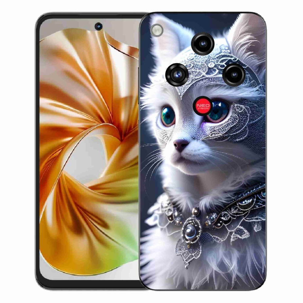 ZTE Nubia Focus 2 zselés tok mmCase - fehér macska