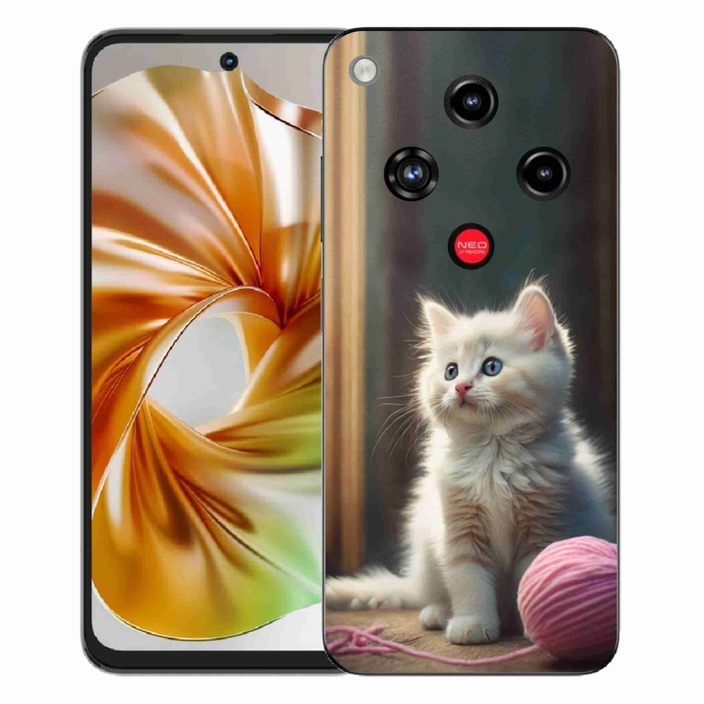 ZTE Nubia Focus 2 zselés tok mmCase - fehér cica 2