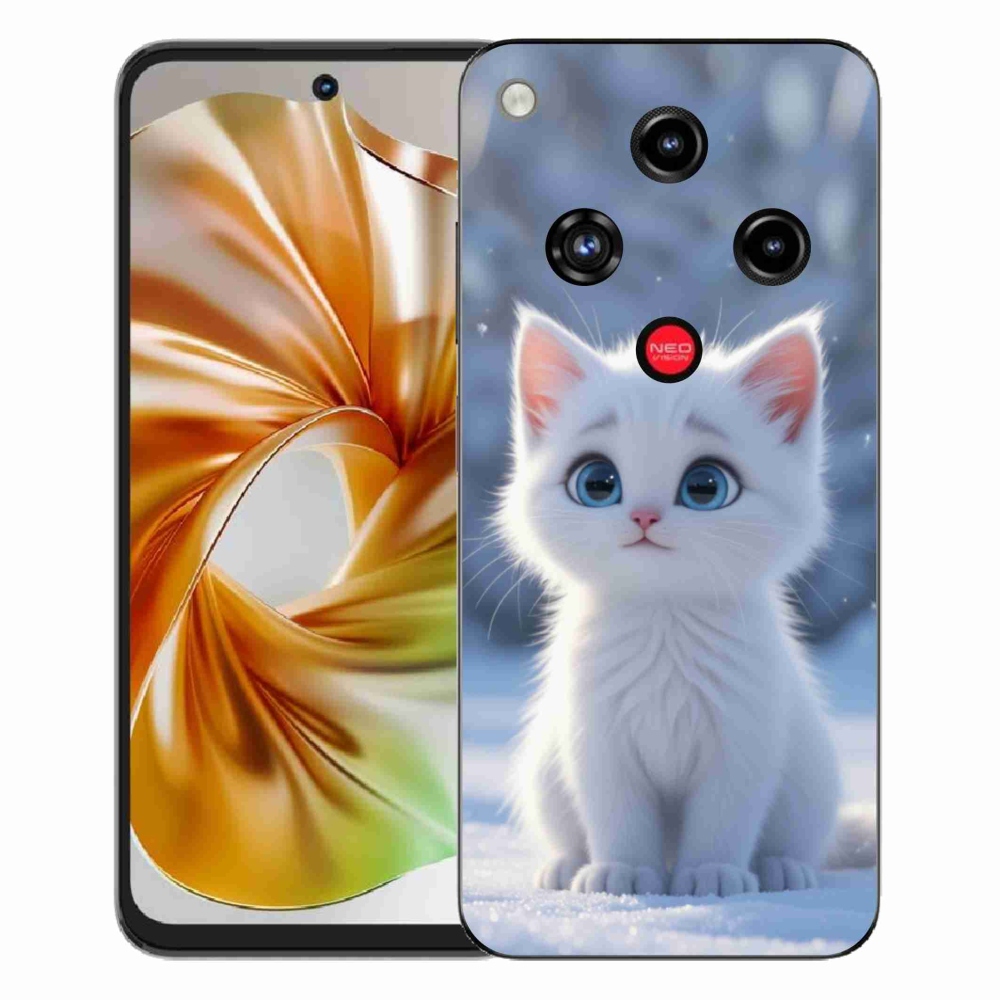 ZTE Nubia Focus 2 zselés borító mmCase - fehér cica 3