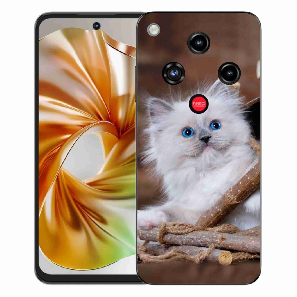 ZTE Nubia Focus 2 zselés tok mmCase - fehér cica