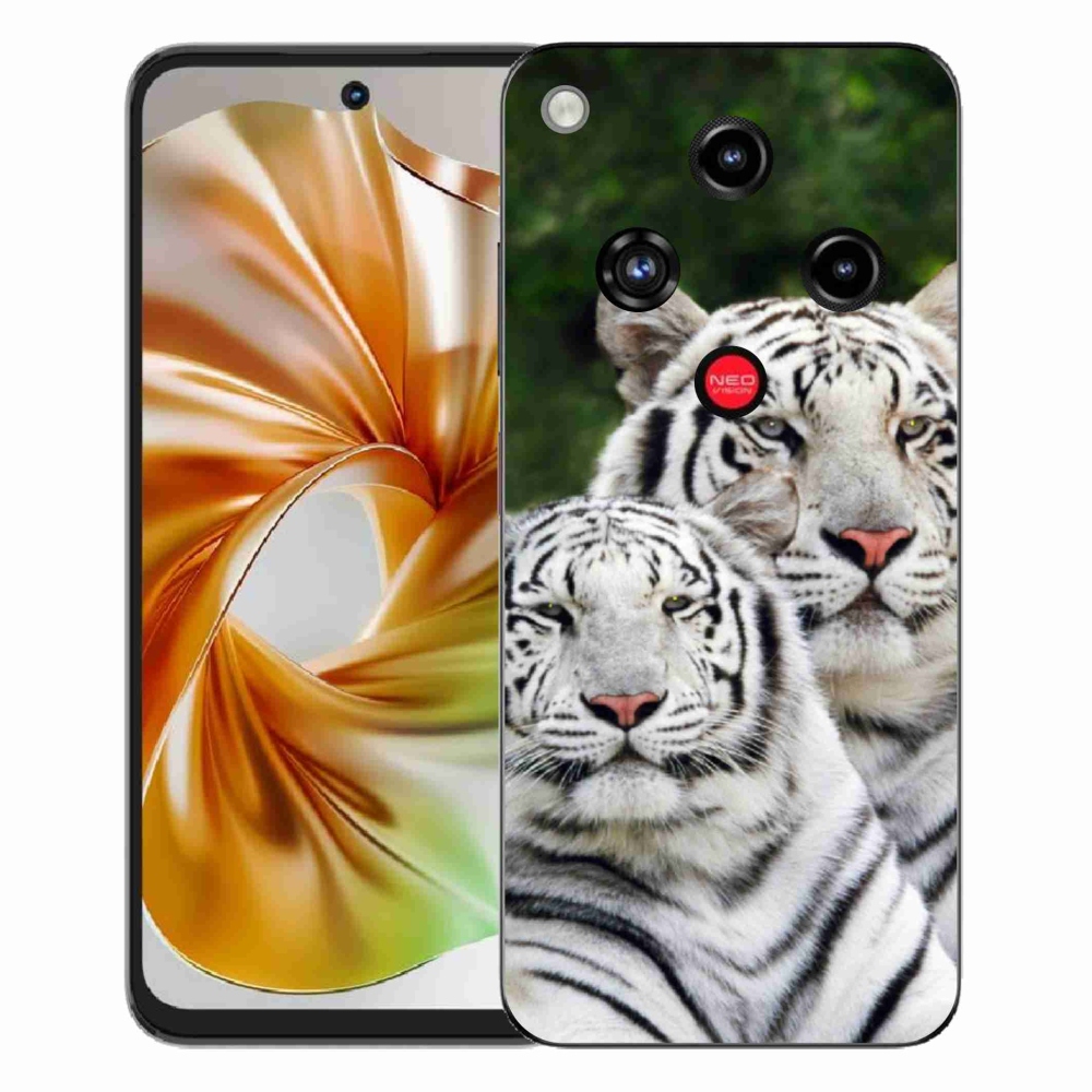 ZTE Nubia Focus 2 zselés tok mmCase - fehér tigrisek