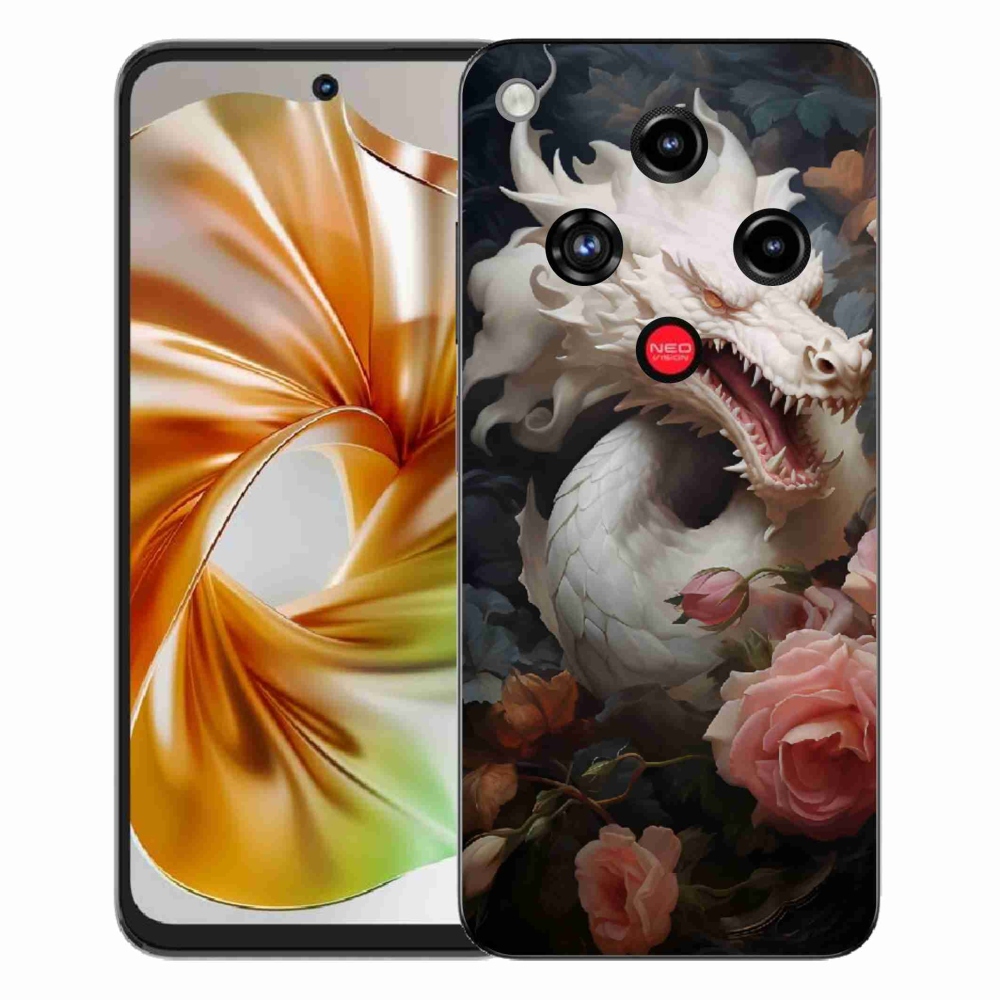ZTE Nubia Focus 2 zselés tok mmCase - fehér sárkány