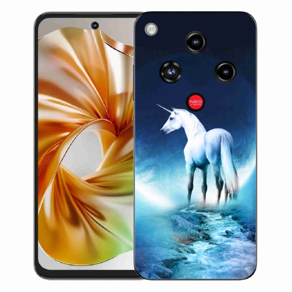 ZTE Nubia Focus 2 zselés tok mmCase - fehér egyszarvú