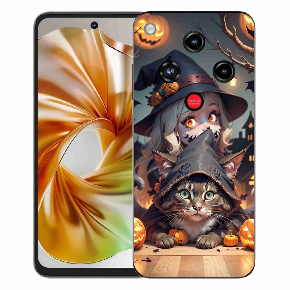 ZTE Nubia Focus 2 zselés borító mmCase - boszorkány macskával