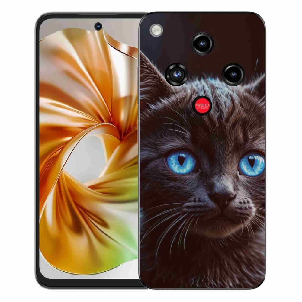 ZTE Nubia Focus 2 zselés tok mmCase - fekete cica 2