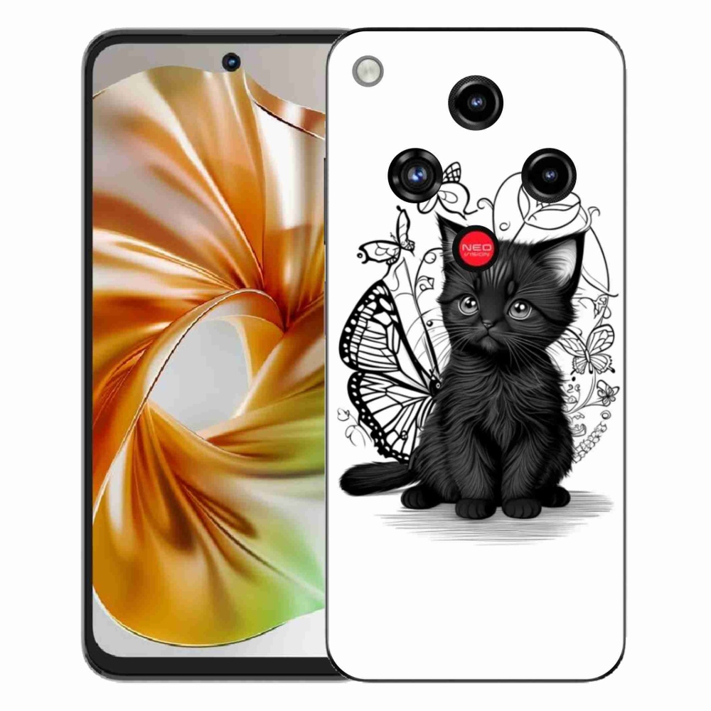 ZTE Nubia Focus 2 zselés tok mmCase - fekete cica