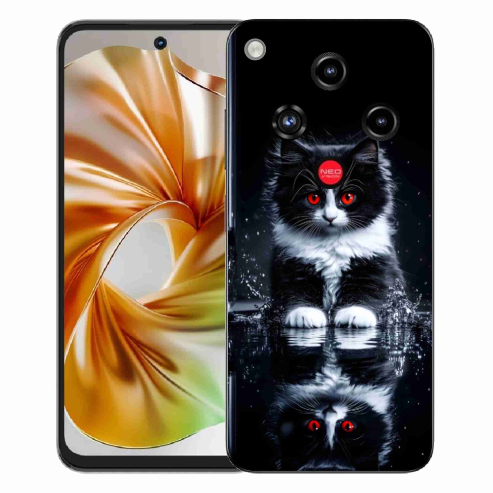 ZTE Nubia Focus 2 zselés tok mmCase - fekete-fehér cica