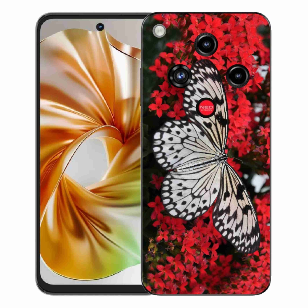 ZTE Nubia Focus 2 zselés borító mmCase - fekete-fehér pillangó 1