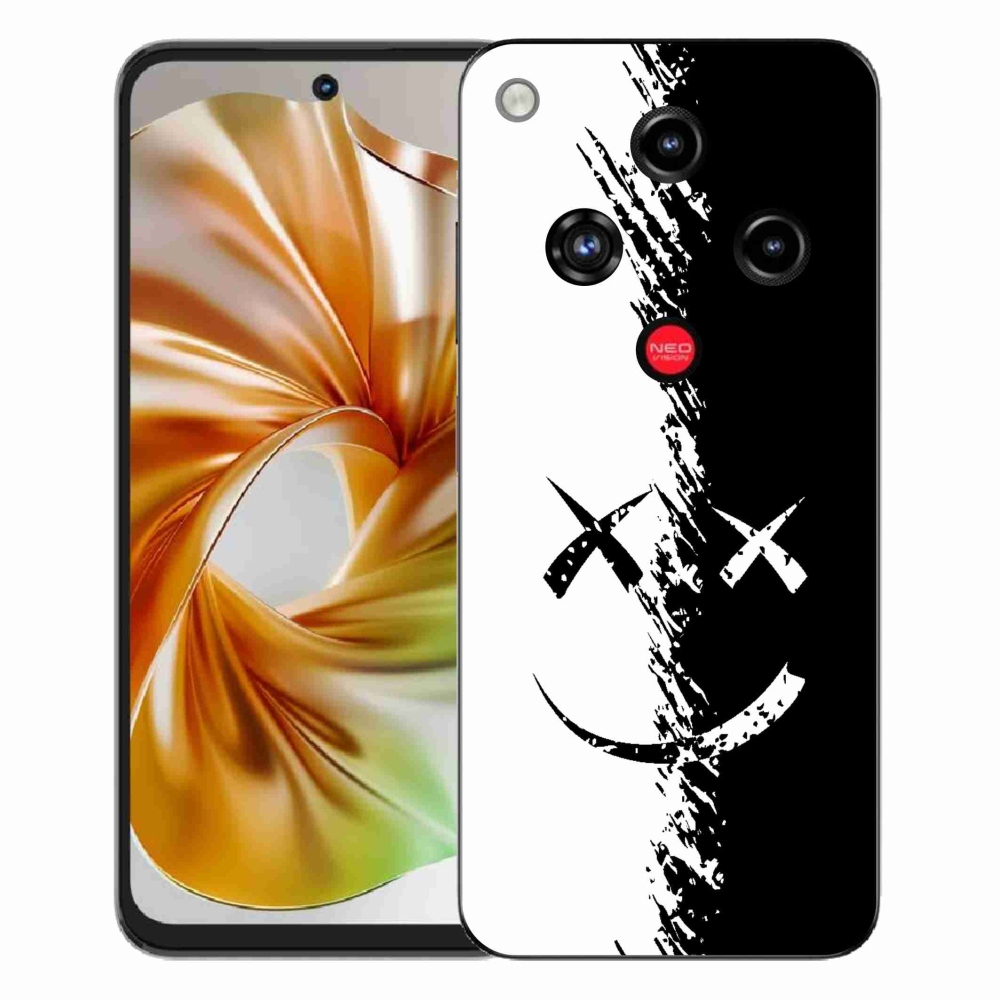 ZTE Nubia Focus 2 zselés borító mmCase - fekete-fehér smiley