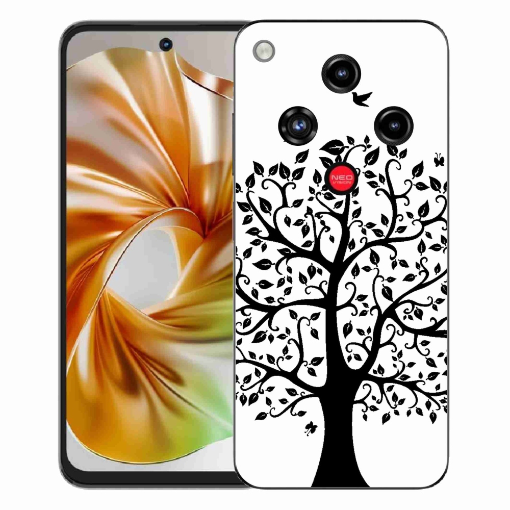 ZTE Nubia Focus 2 zselés tok mmCase - fekete és fehér fa