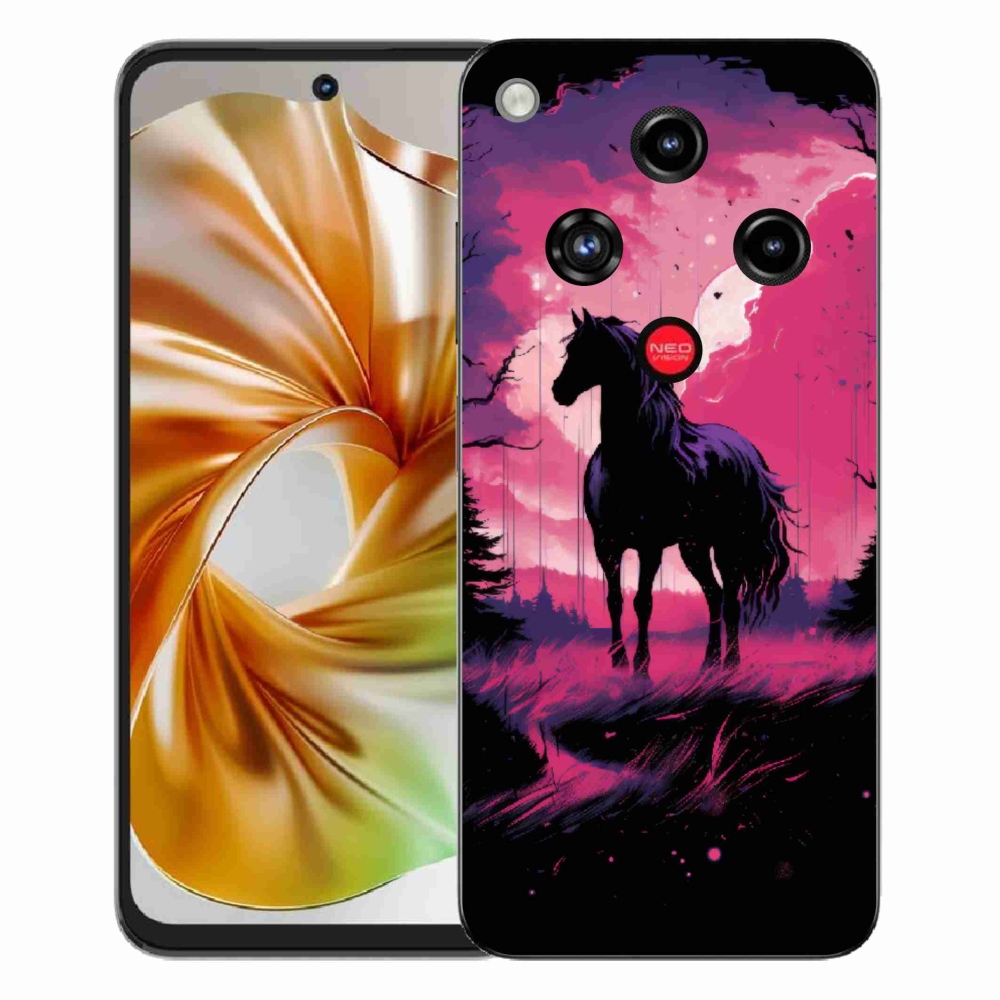 ZTE Nubia Focus 2 zselés borító mmCase - fekete rajzfilm ló 1