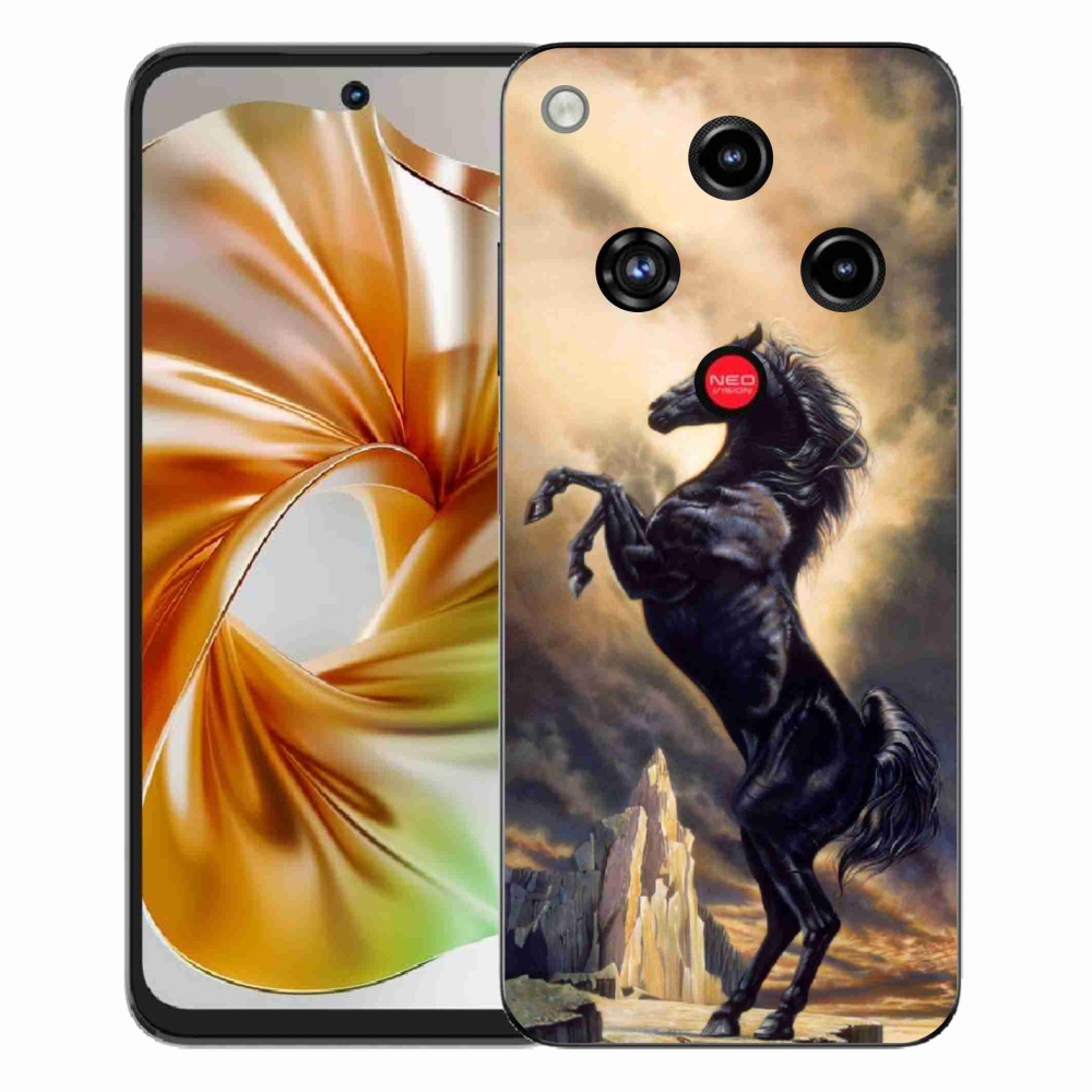 ZTE Nubia Focus 2 zselés tok mmCase - fekete rajzfilm lóhoz