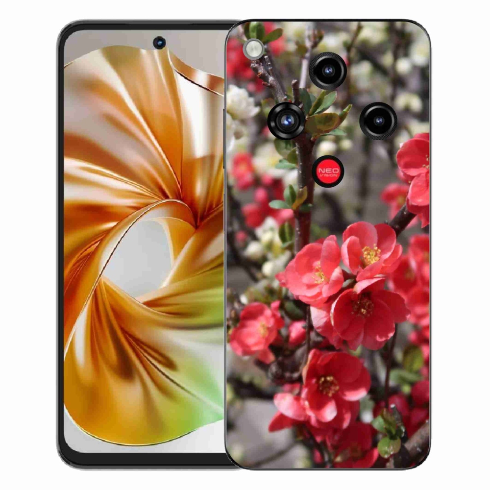 ZTE Nubia Focus 2 zselés tok mmCase - piros virágok