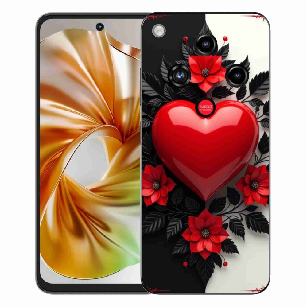 ZTE Nubia Focus 2 zselés tok mmCase - piros szív