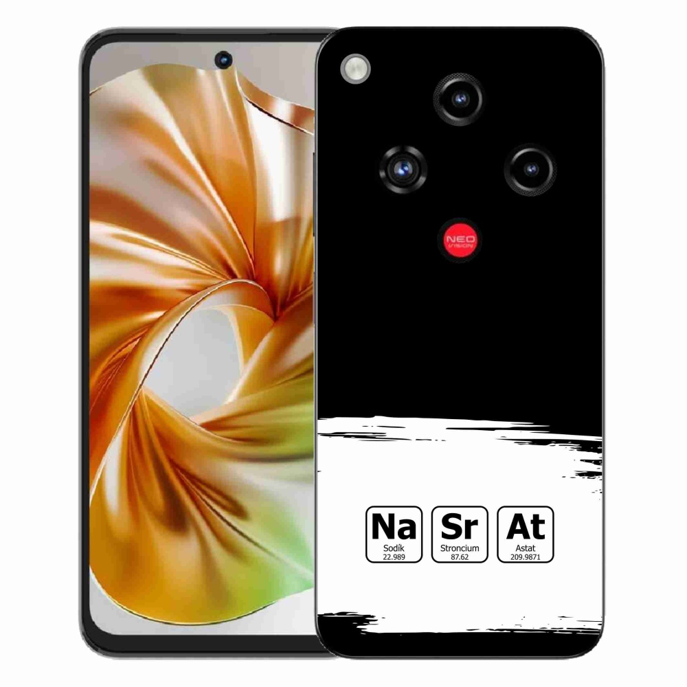 ZTE Nubia Focus 2 zselés borító mmCase - kémiai elemek fehér és fekete háttérrel