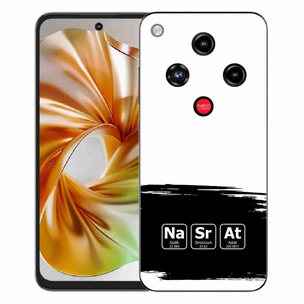 ZTE Nubia Focus 2 zselés borító mmCase - kémiai elemek fekete és fehér háttérrel