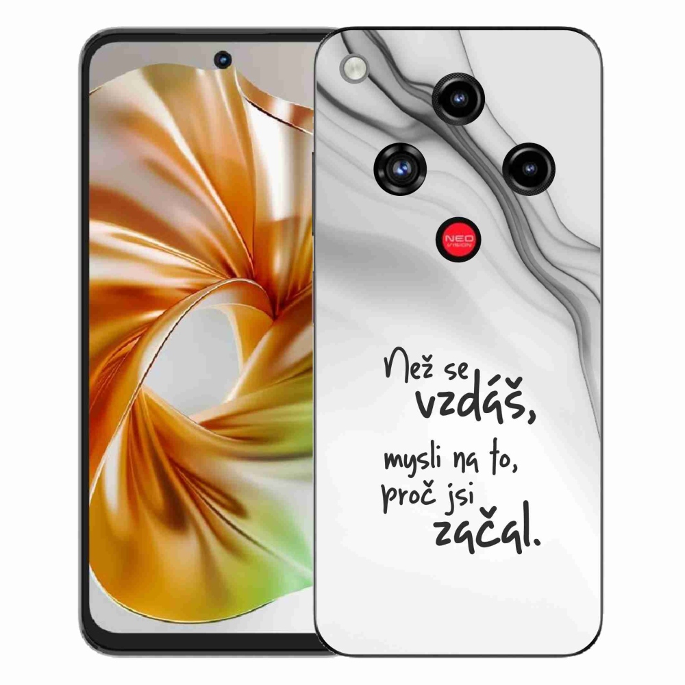 ZTE Nubia Focus 2 zselés borító mmCase - Idézet 2 fehér háttér