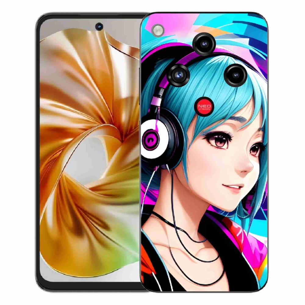 ZTE Nubia Focus 2 zselés borító mmCase - lány fejhallgatóval