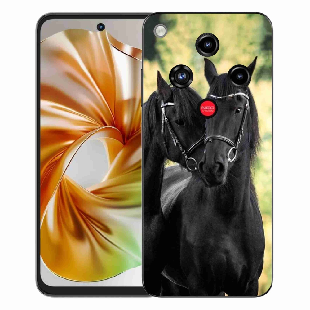 ZTE Nubia Focus 2 zselés borító mmCase - két fekete ló