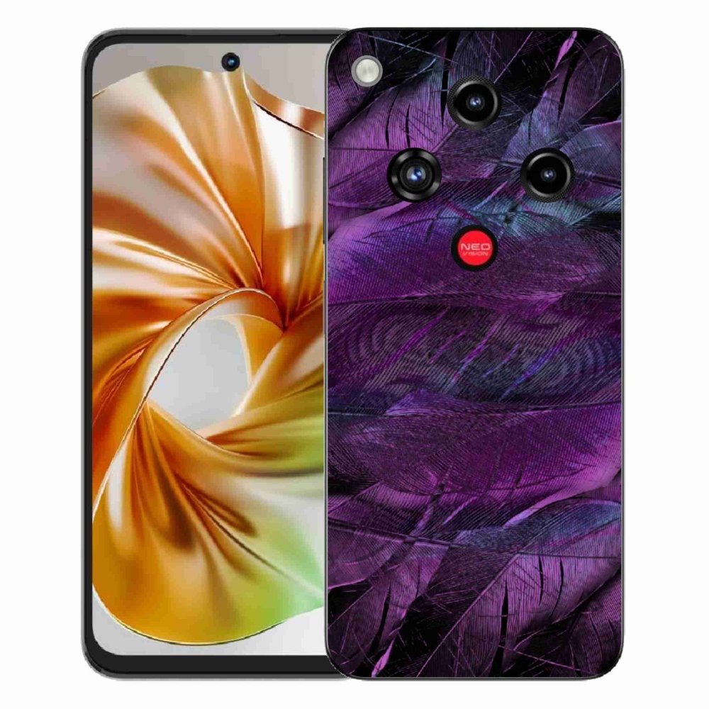 ZTE Nubia Focus 2 zselés tok mmCase - lila tollak