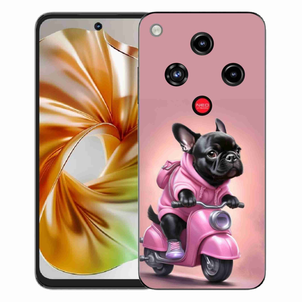 ZTE Nubia Focus 2 zselés borító mmCase - francia bulldog egy robogón