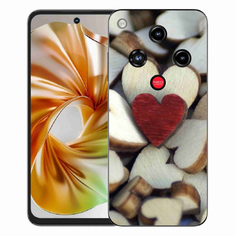 ZTE Nubia Focus 2 zselés tok mmCase - gravírozott piros szív
