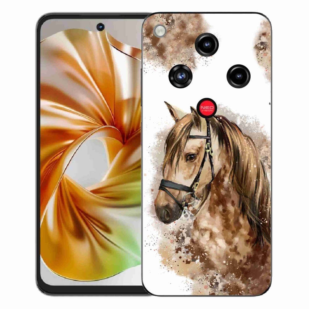 ZTE Nubia Focus 2 zselés borító mmCase - barna rajzfilm lóhoz