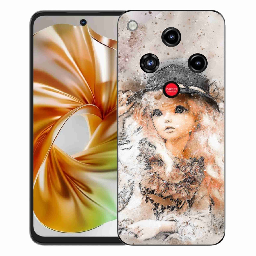 ZTE Nubia Focus 2 zselés borító mmCase - lány kalapban