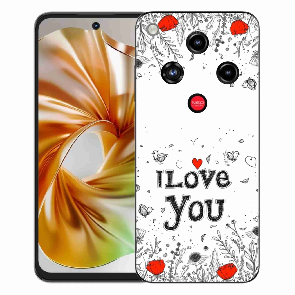 ZTE Nubia Focus 2 zselés tok mmCase - I love you fehér háttérrel