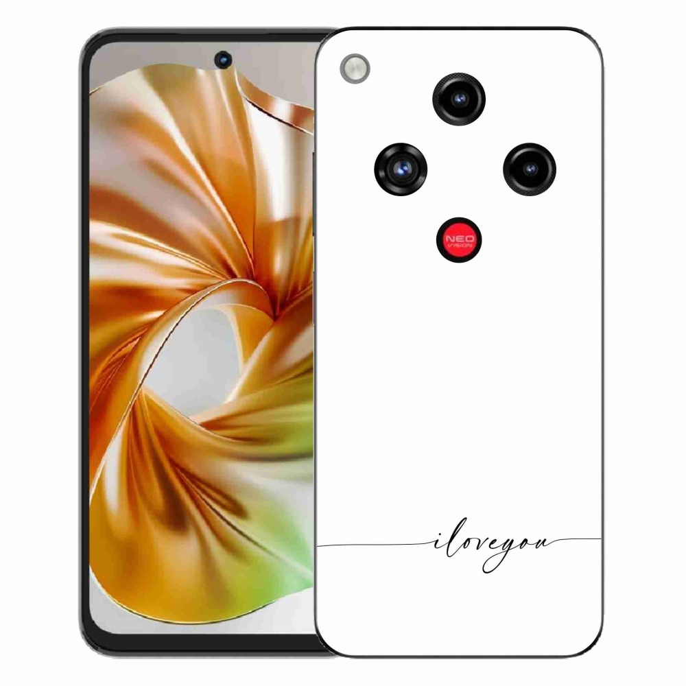 ZTE Nubia Focus 2 zselés tok mmCase - I love you fehér háttérrel