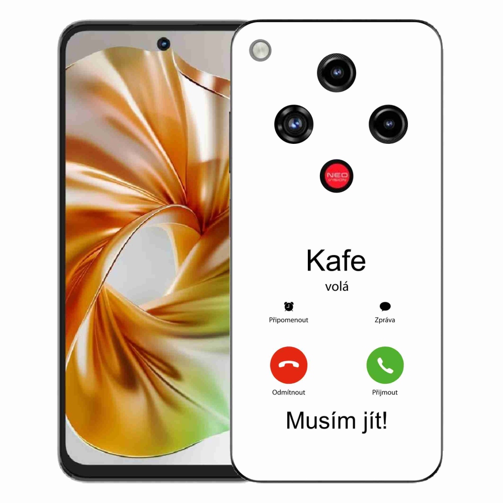 ZTE Nubia Focus 2 zselés borító mmCase - kávé hívó fehér háttérrel