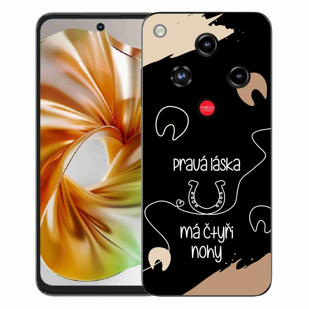 ZTE Nubia Focus 2 zselés borító mmCase - ló motívum fekete háttérrel