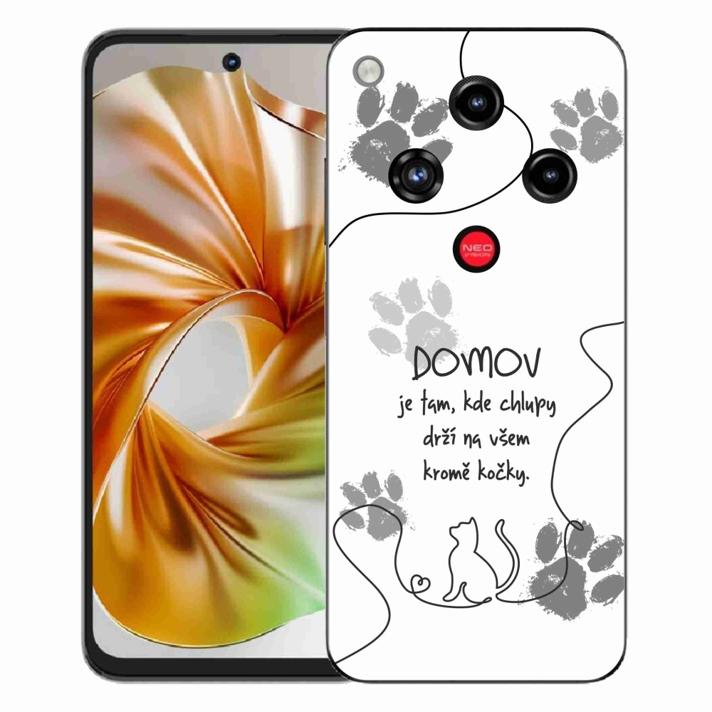 ZTE Nubia Focus 2 zselés borító mmCase - macska motívum fehér háttérrel
