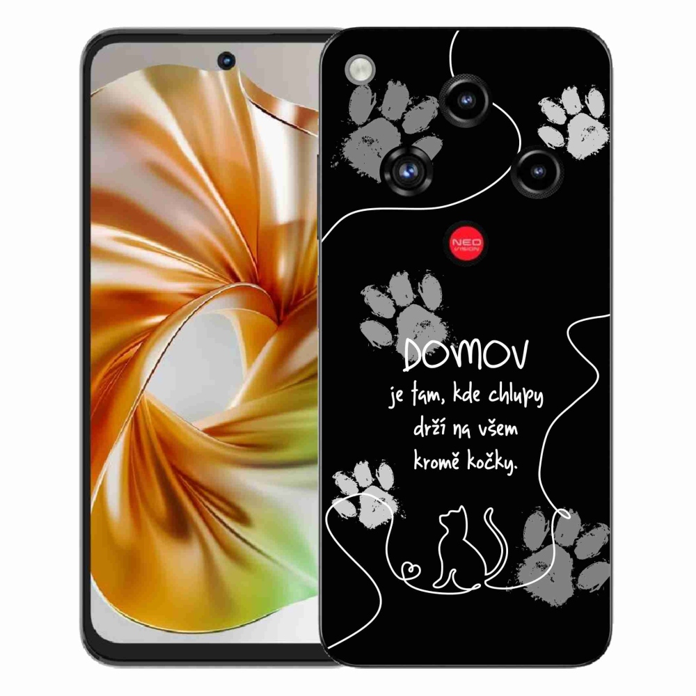 ZTE Nubia Focus 2 zselés borító mmCase - macska motívum fekete háttérrel