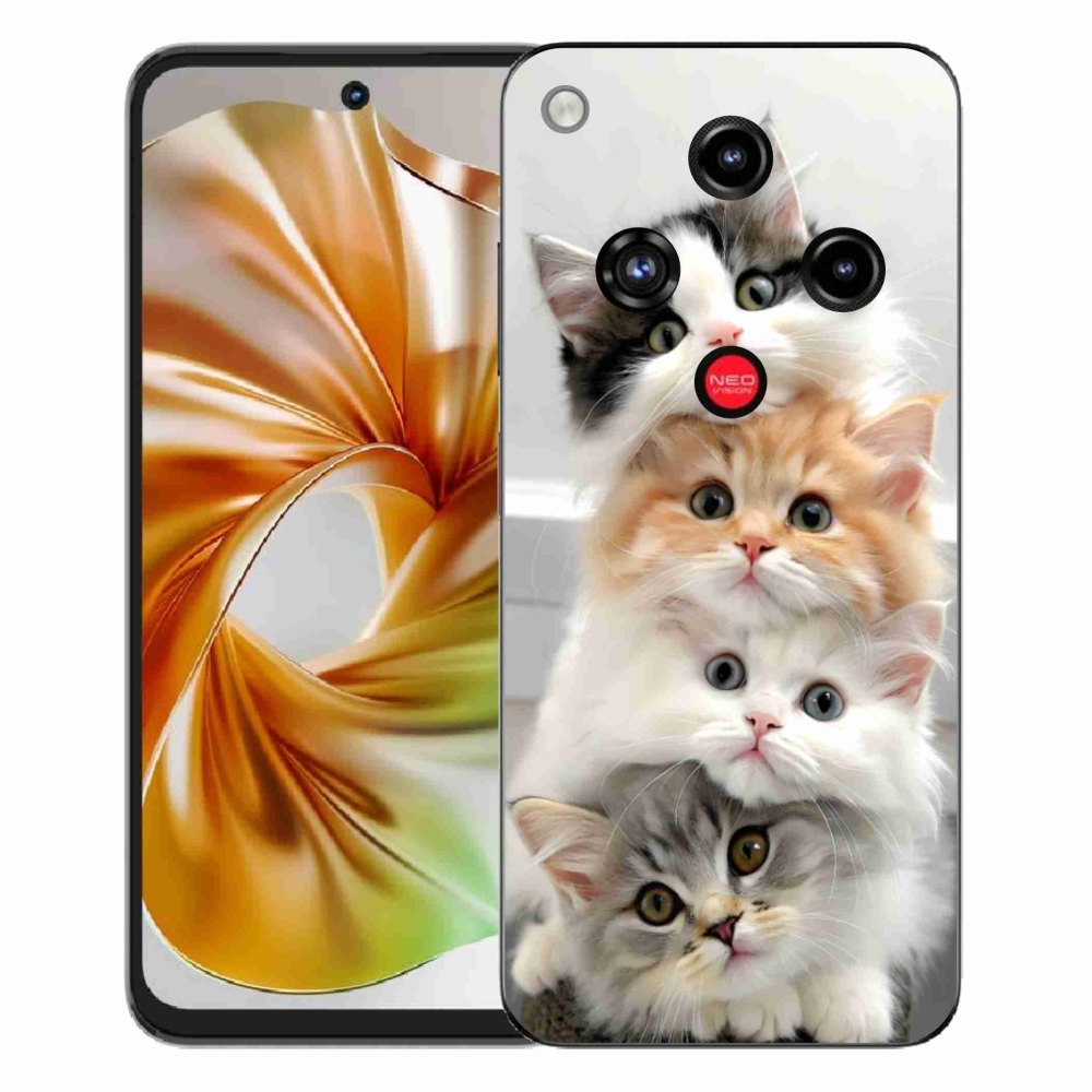 ZTE Nubia Focus 2 zselés borító mmCase - macska csokor